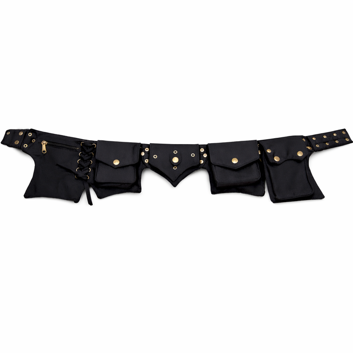 Black Steampunk Belt Bag Style 