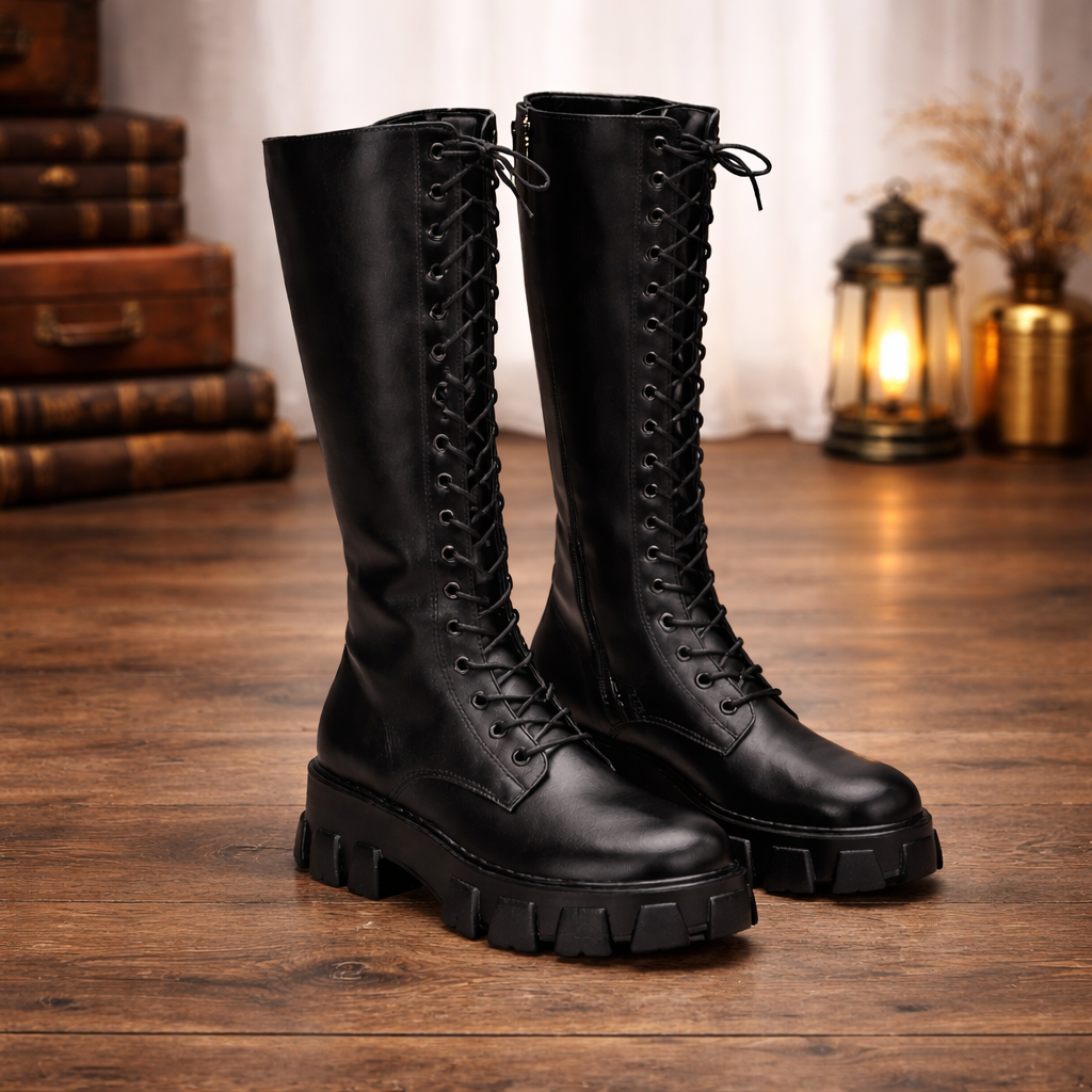 Black Steampunk Boots