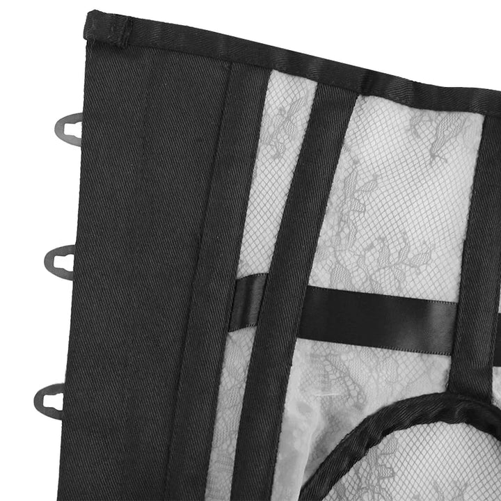 Black Steampunk Corset with Lace Elegant