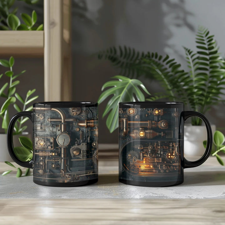 Black Steampunk Gear Mug perfect
