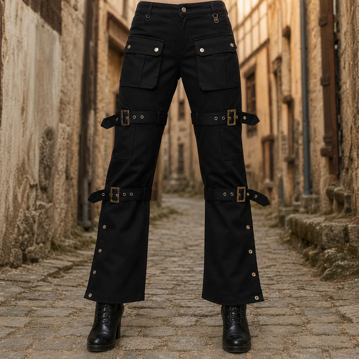 Black Steampunk Gothic Pants