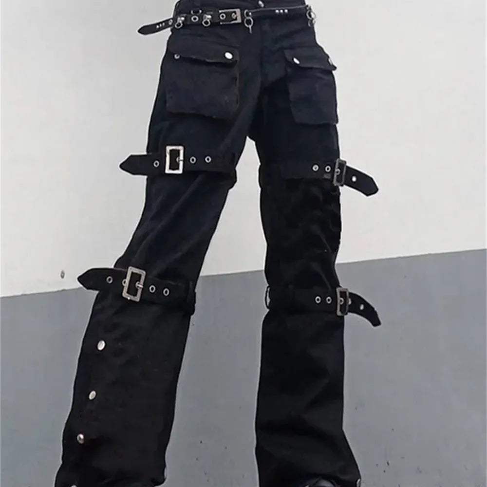 Black Steampunk Gothic Pants