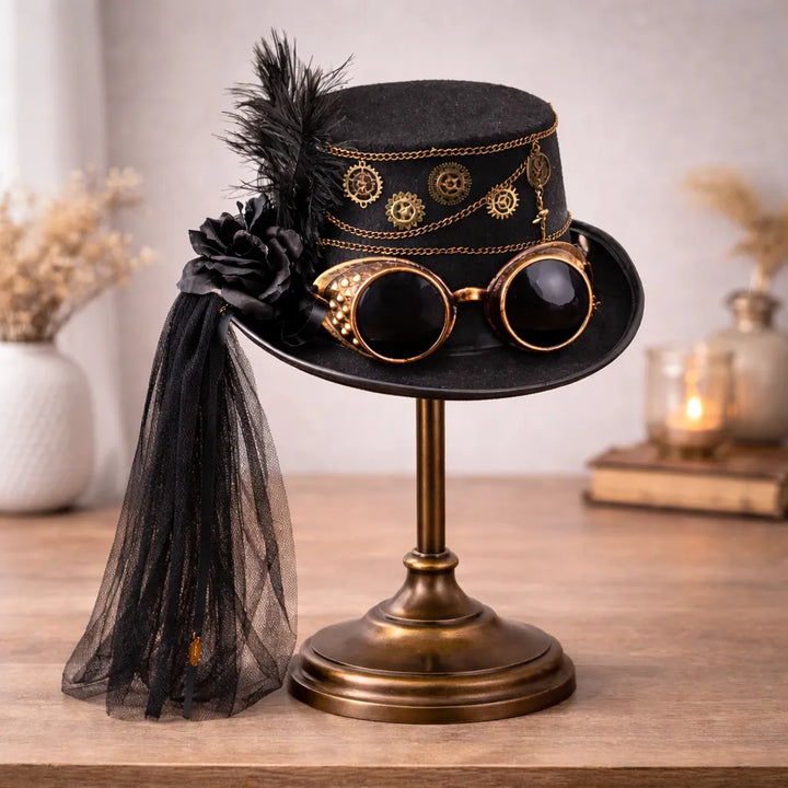 Black Steampunk Hat Design