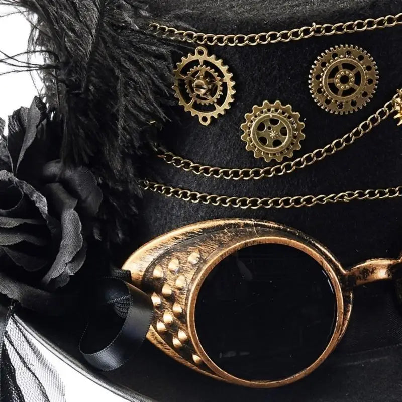 Black Steampunk Hat Design – gothic look