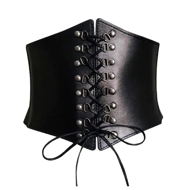 Black Steampunk Lace-up Corset Belt Stylish