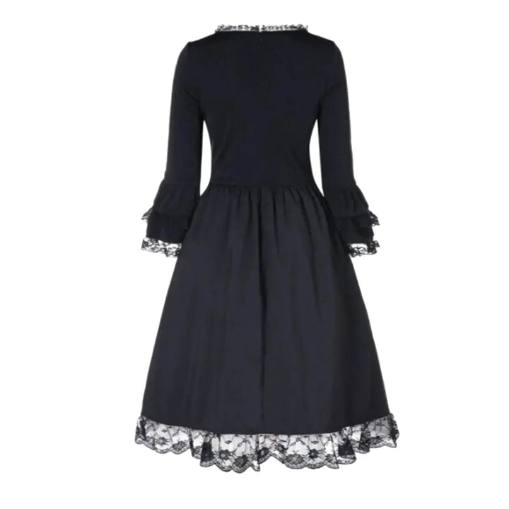 Black Steampunk Lace Dress Design