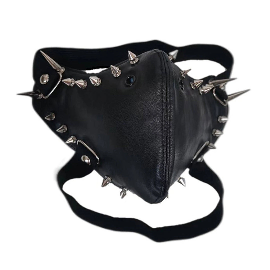 Black Steampunk Mask With Spikes elegant