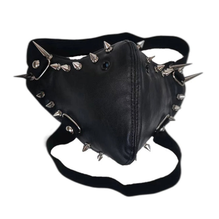 Black Steampunk Mask With Spikes elegant