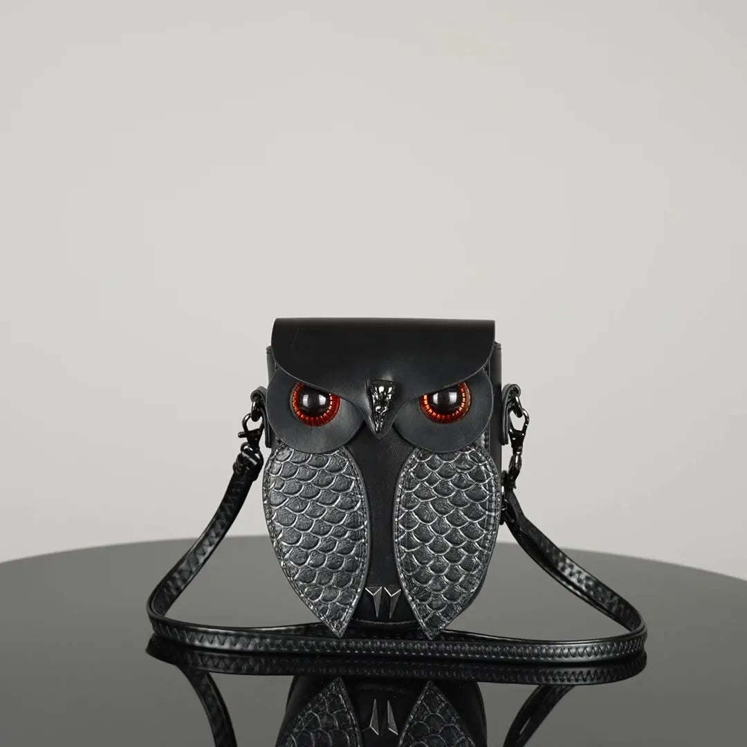 Black Steampunk Owl Bag