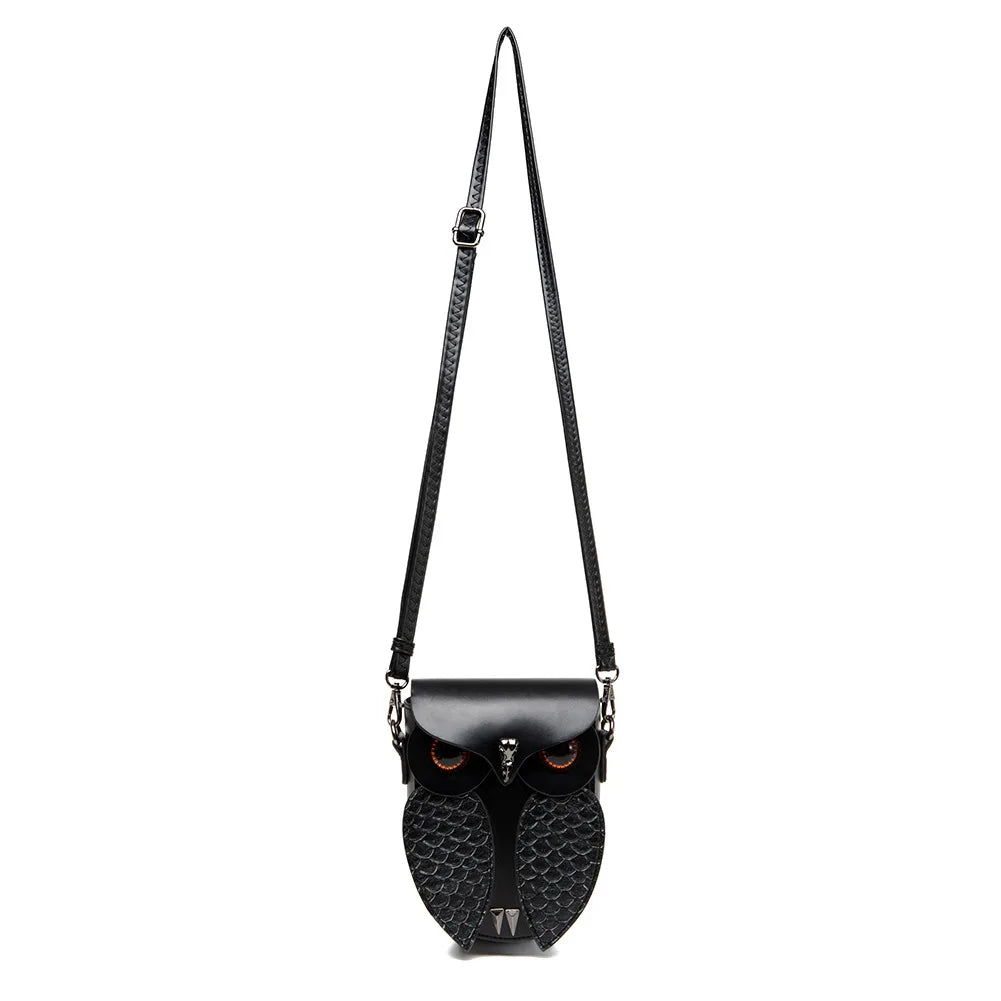Black Steampunk Owl Bag durable
