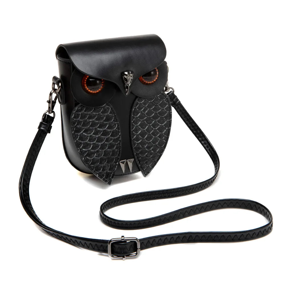 Black Steampunk Owl Bag unique
