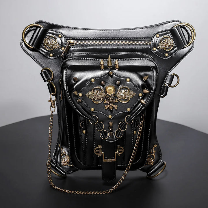 Black Steampunk Skull Bag