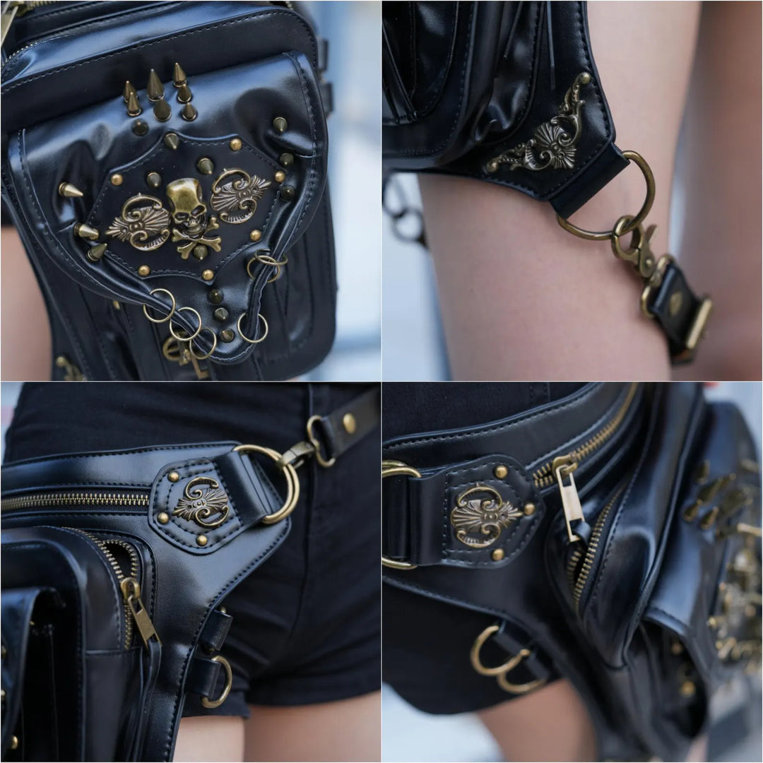 Black Steampunk Skull Bag unique