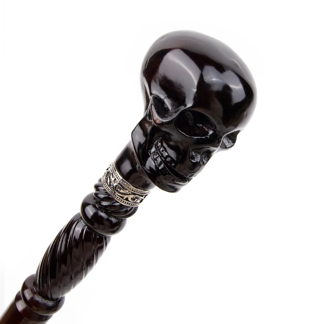 Black Wood Steampunk Cane With Skull fashion