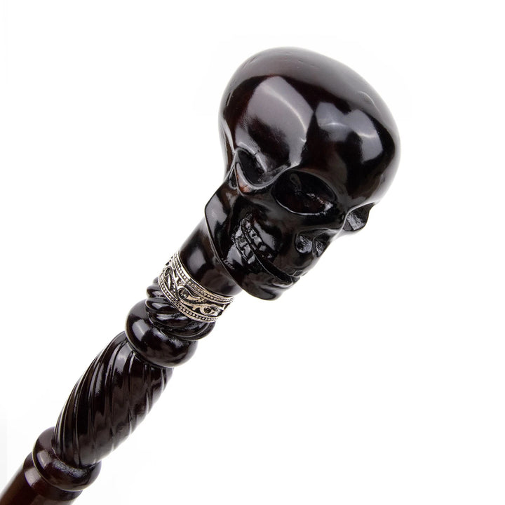 Black Wood Steampunk Cane With Skull fashion