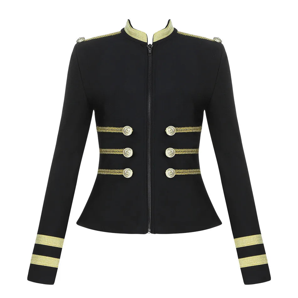 Black and Gold Steampunk Jacket refined