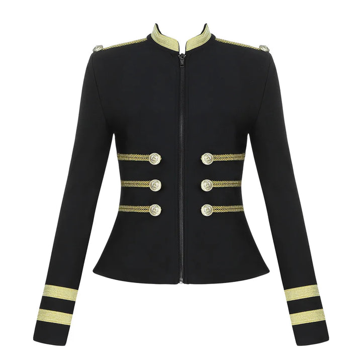 Black and Gold Steampunk Jacket refined