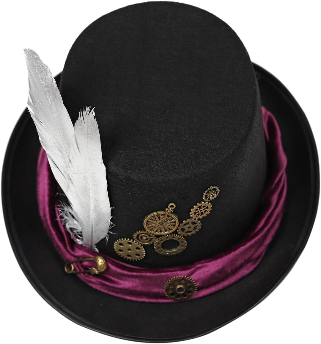 Black and Purple Steampunk Hat for Women – Victorian inspired