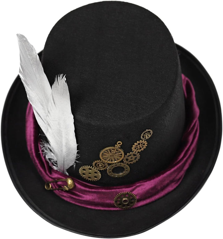 Black and Purple Steampunk Hat for Women – Victorian inspired