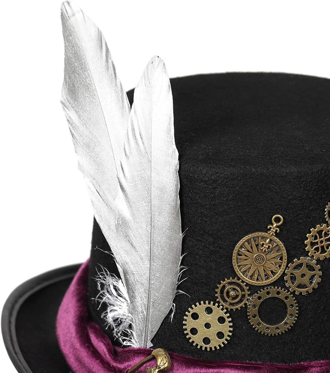 Black and Purple Steampunk Hat for Women – elegant design