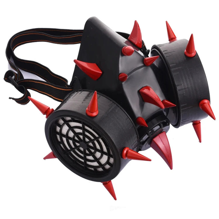 Black and Red Steampunk Respirator Mask Stylish