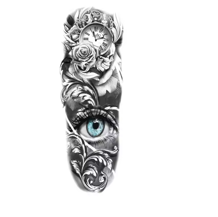 Blue-eyed Steampunk Tattoo stylish