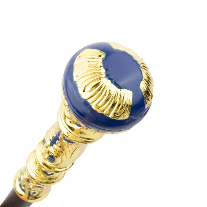 Blue And Gold Steampunk Cane chic