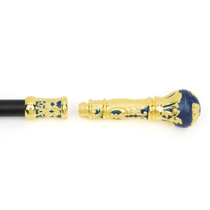 Blue And Gold Steampunk Cane detachable