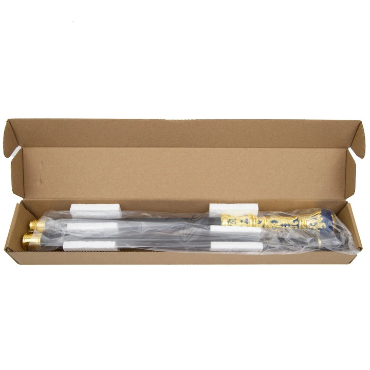 Blue And Gold Steampunk Cane package