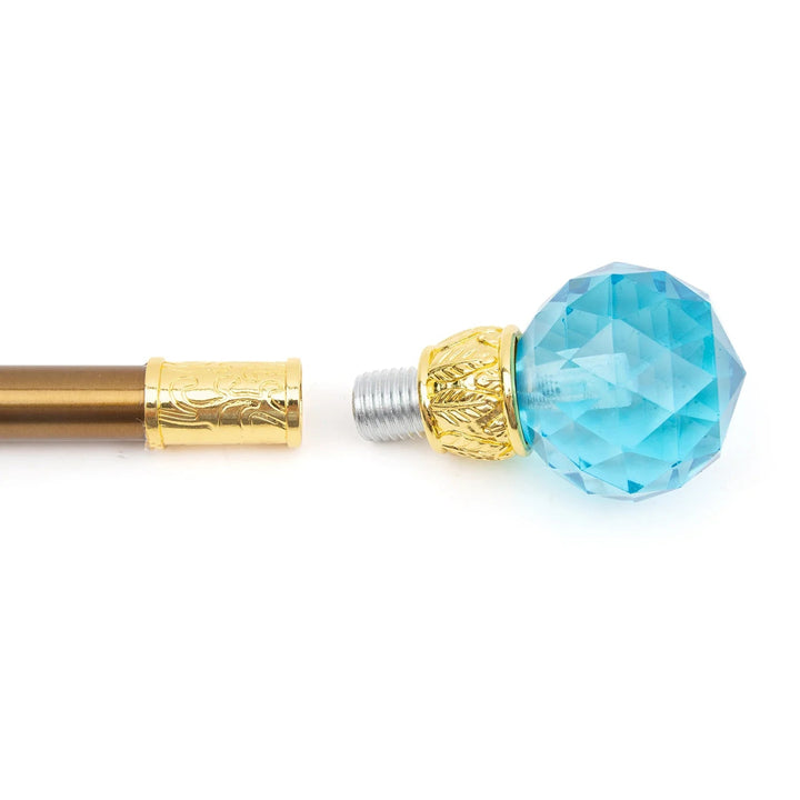 Blue Crystal Steampunk Cane detachable