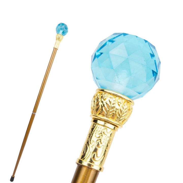 Blue Crystal Steampunk Cane fashion