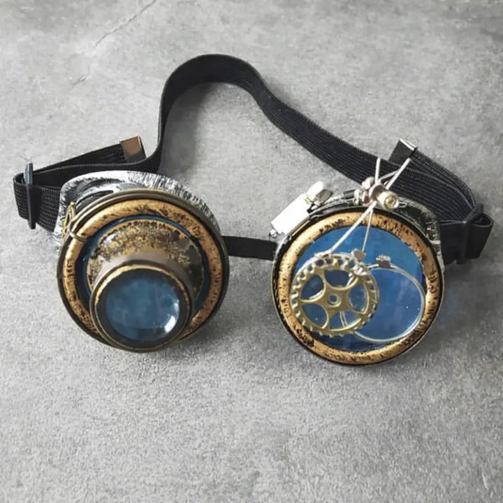 Blue Steampunk Cosplay Goggles