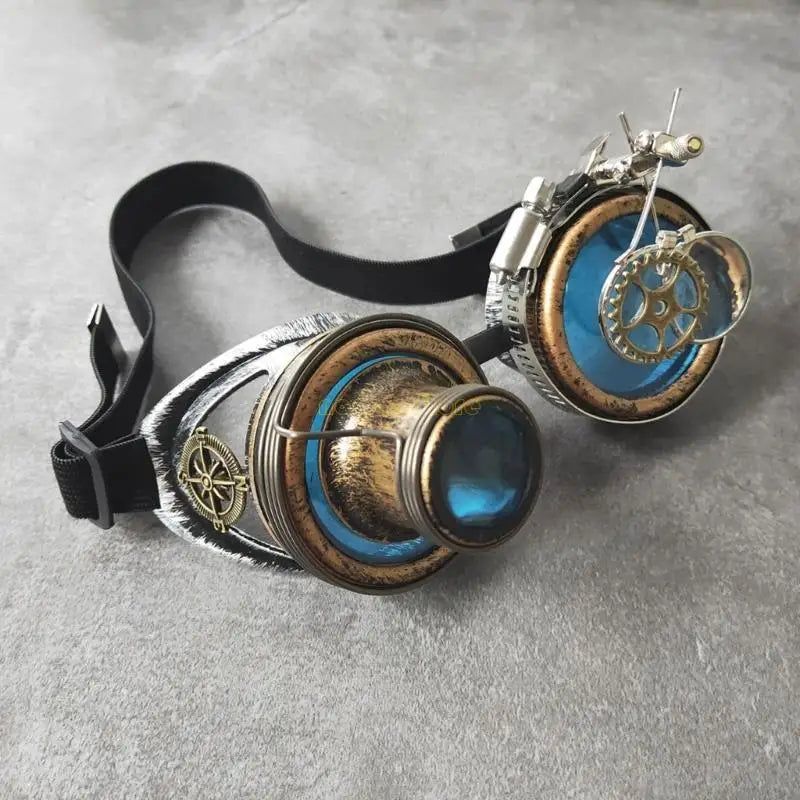 Blue Steampunk Cosplay Goggles Design