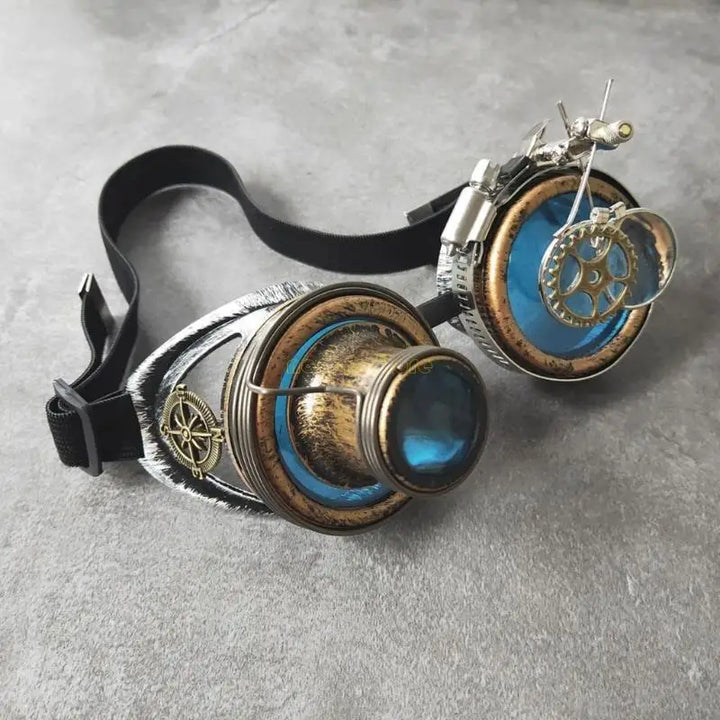 Blue Steampunk Cosplay Goggles Design