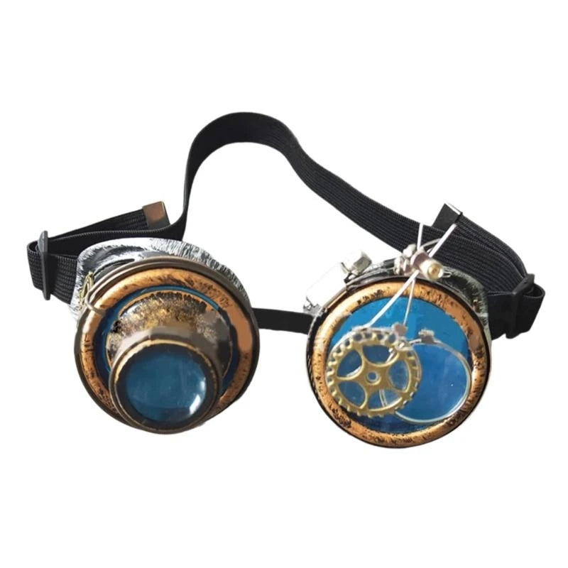 Blue Steampunk Cosplay Goggles Style