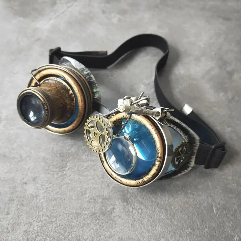 Blue Steampunk Cosplay Goggles Stylish