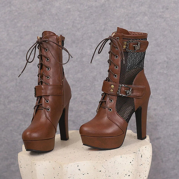Breathable steampunk summer boots lightweight design