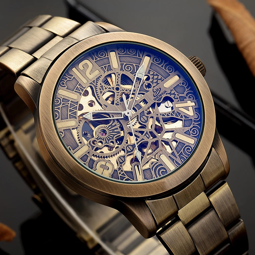 Bronze And Gold Steampunk Wristwatch