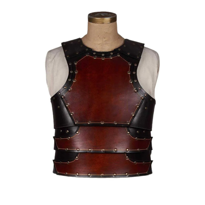 Brown And Black Riveted Steampunk Chest Armor stylish