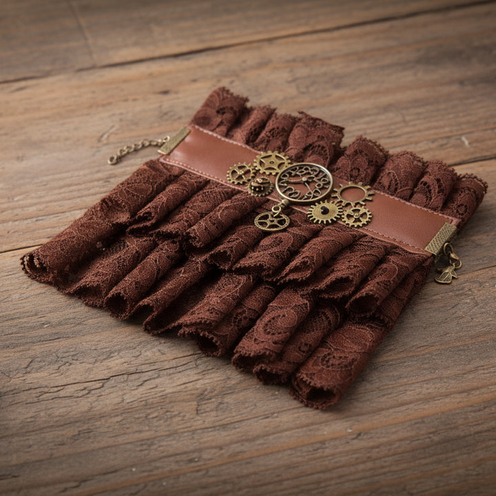 Brown Lace Steampunk Lolita Bracelet