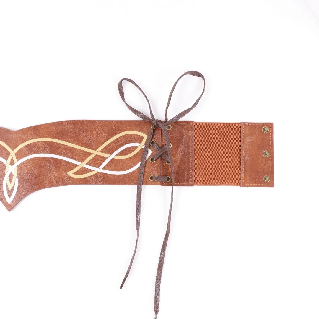Brown Medieval Steampunk Belt Lace-Up
