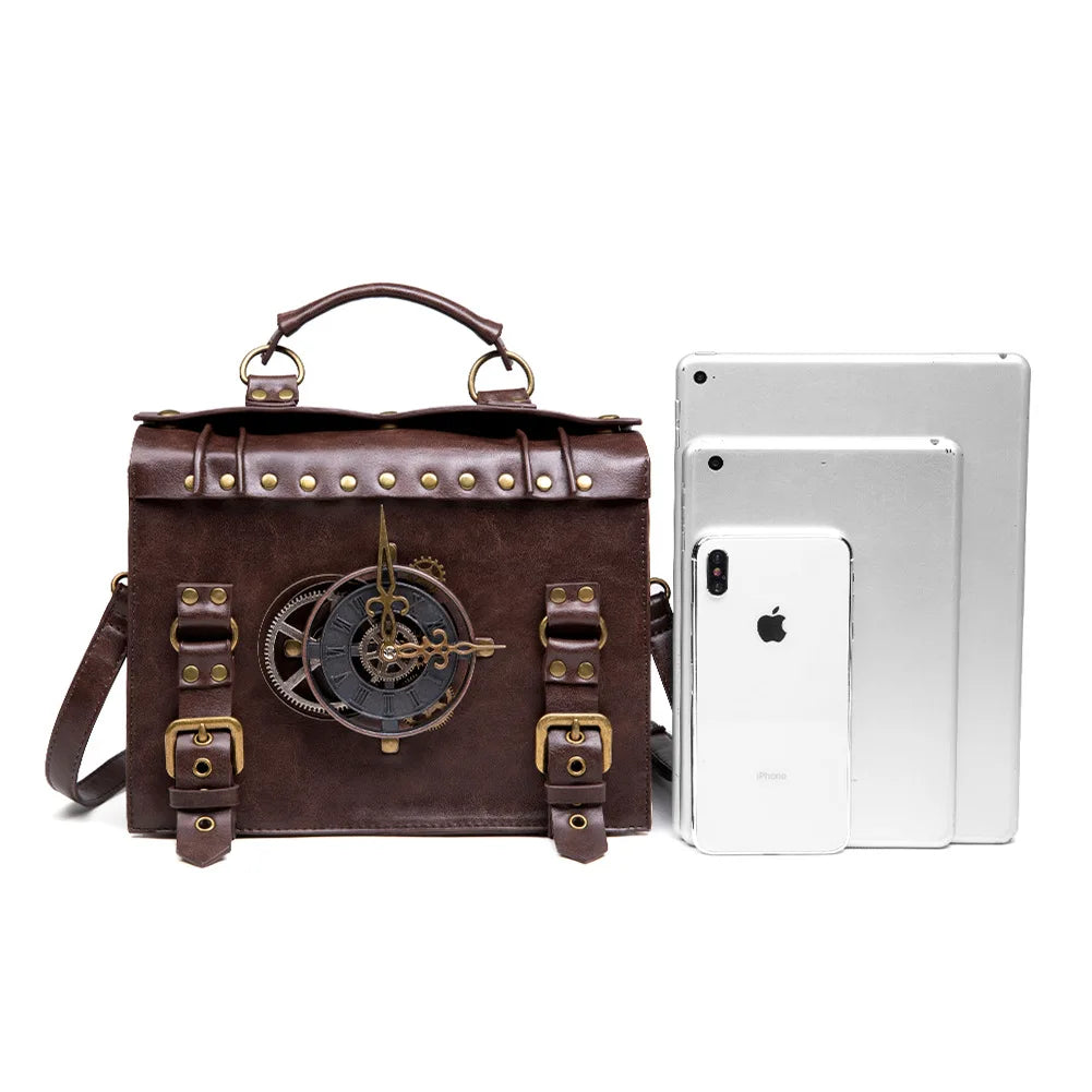 Brown Retro Medieval Steampunk Bag