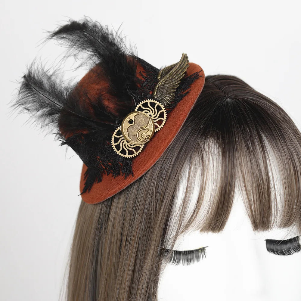 Brown Steampunk Bowler Hat With stylish