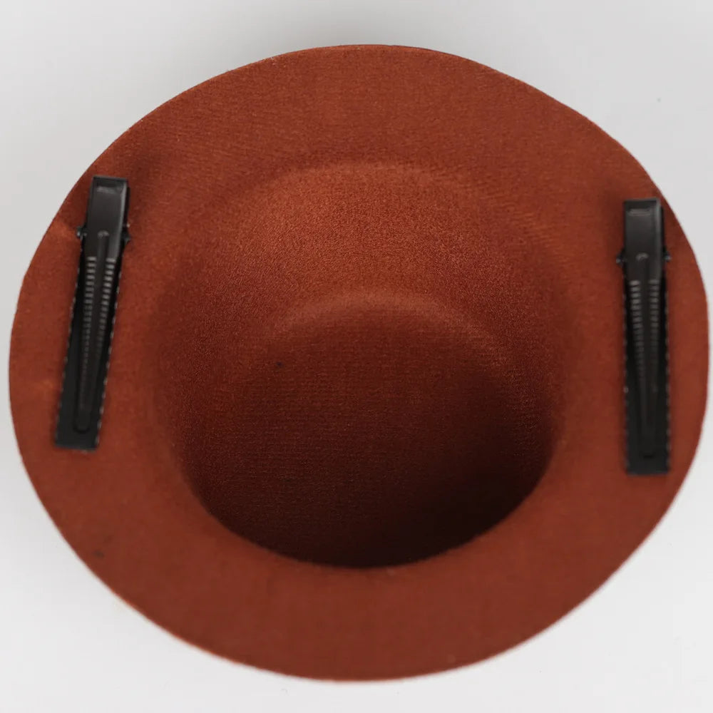 Brown Steampunk Bowler Hat With tendance