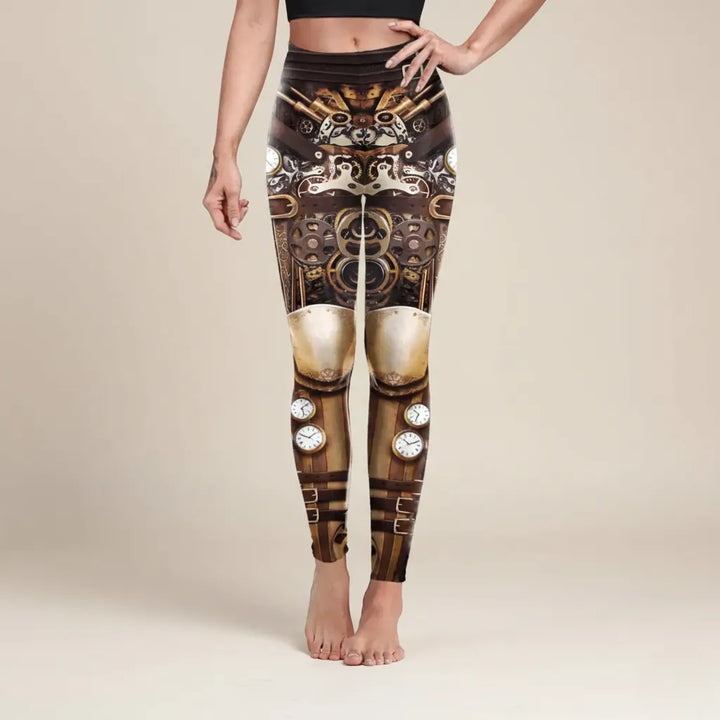 Brown Steampunk Leggings for Women
