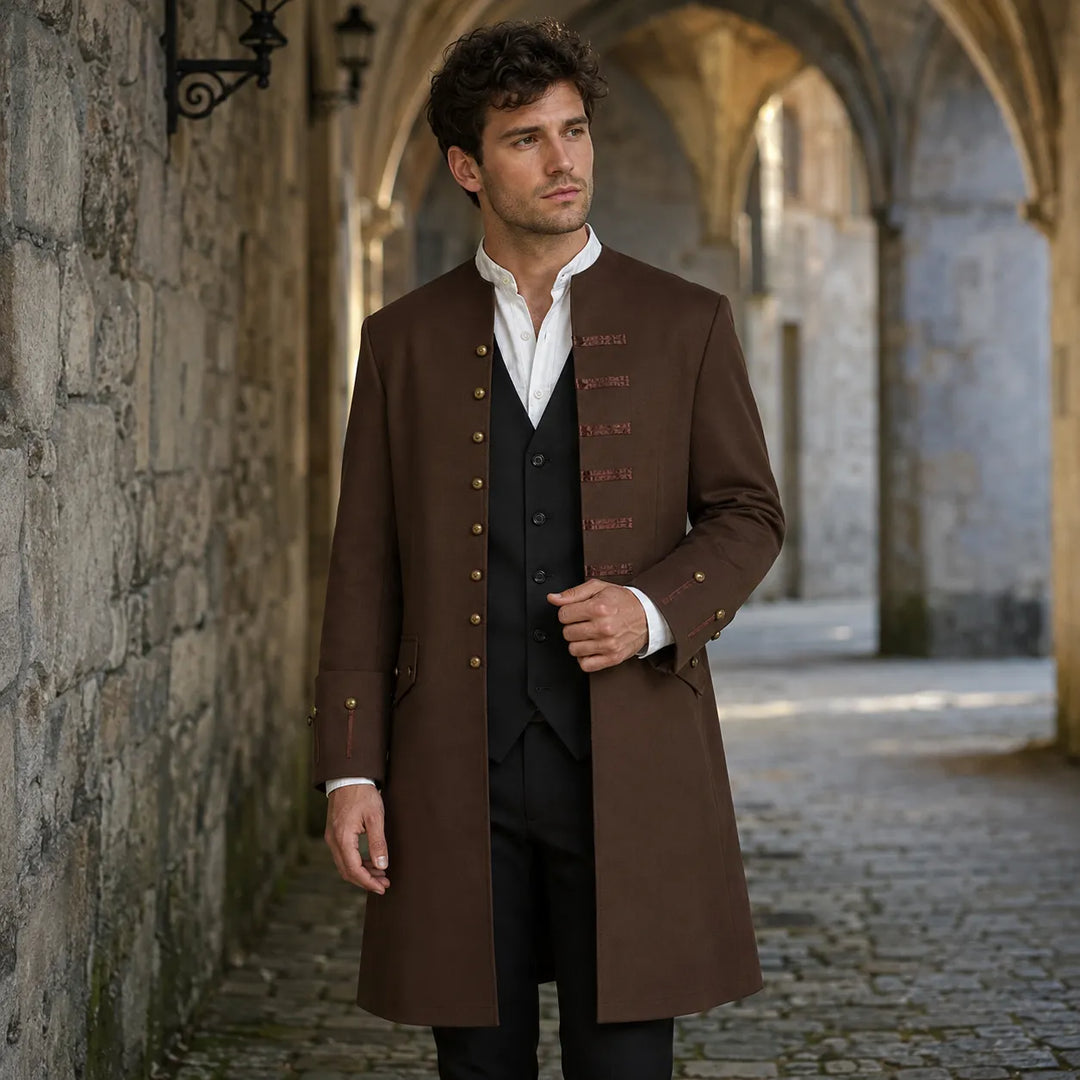 Brown Steampunk Medieval Coat