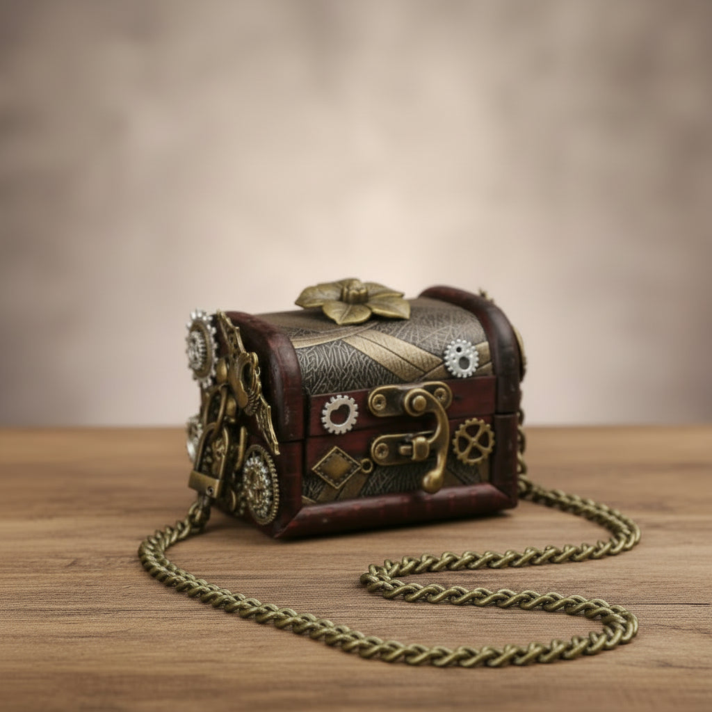 Brown Steampunk Trunk Bag