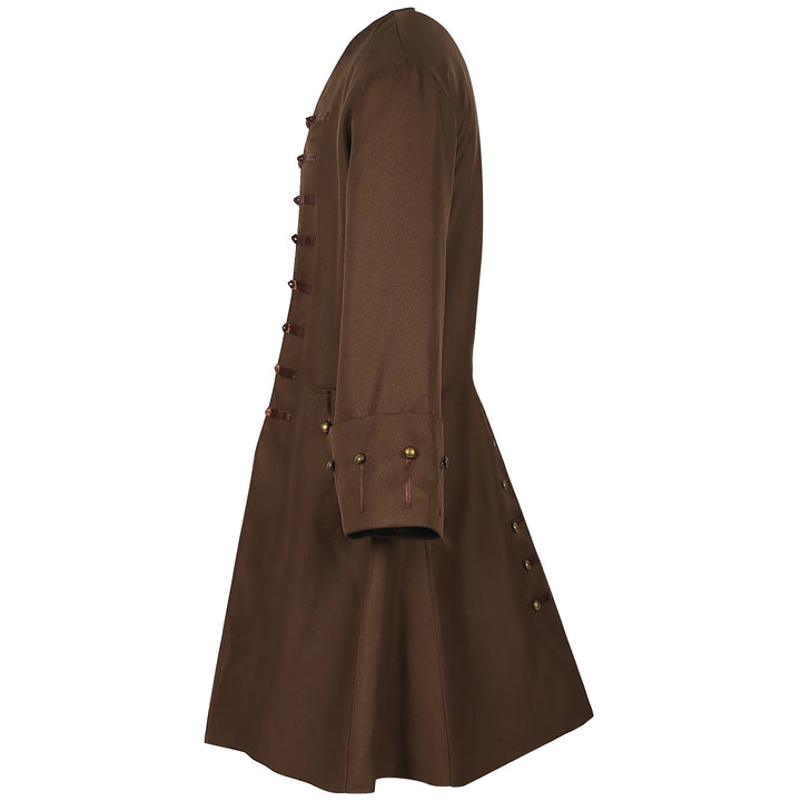 Brown steampunk medieval coat classic design