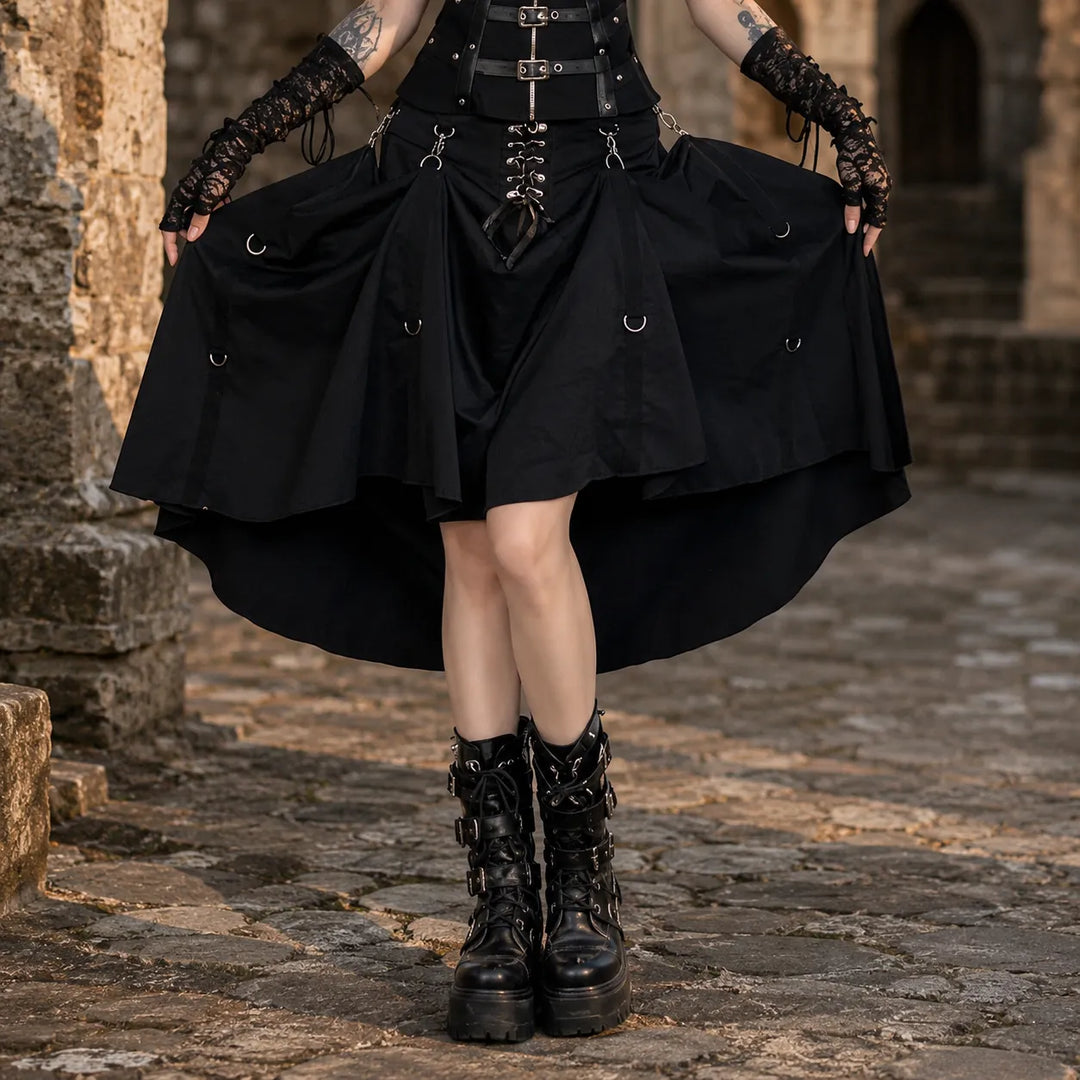 Casual Gothic Steampunk Skirt