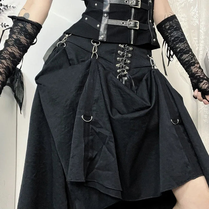 Casual Gothic Steampunk Skirt bold